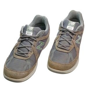 New Balance 877 Walking Shoes Mens 10 Wide 2E Grey Brown MW877GT Sneaker